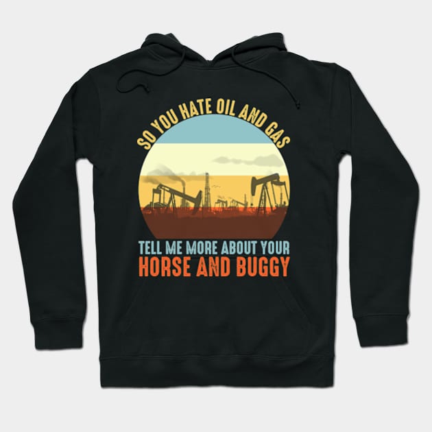 Oil Rig Oil Field Worker Hoodie by Atelier Djeka